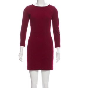 Sandro Wool-blend Maroon dress